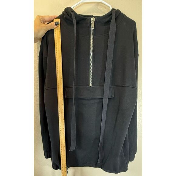 NWOT Danielle Guizio Pullover Hoodie Sweatshirt Women's Mini Black Dress M - Picture 9 of 12